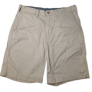 Polo Ralph Lauren Shorts Mens 33 Relaxed Fit Beige Chino‎ 10" Inseam Cotton Pony